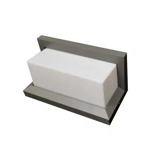 aplique muro horizontal gris 10W luz neutra interior IP20 diseño minimalista PC PVC
