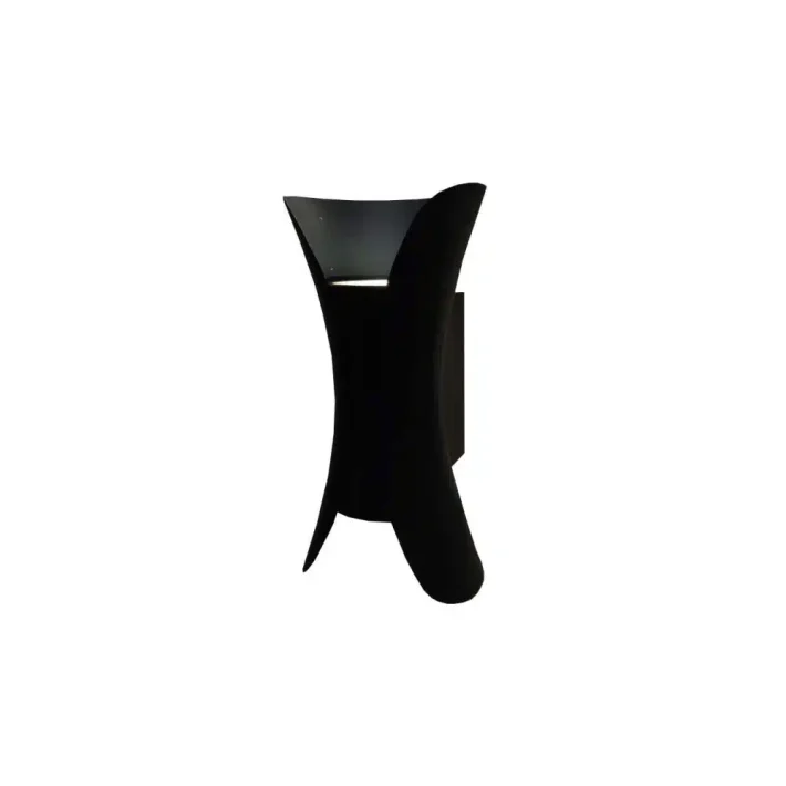 aplique muro bidireccional negro 2x5W luz neutra exterior IP54 aluminio y policarbonato