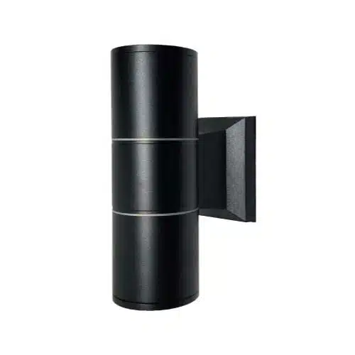 aplique de muro bidireccional negro mate 2xGU10 exterior IP54 aluminio