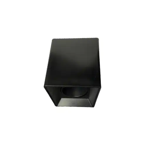 base sobrepuesta cuadrada negra GU10 de policarbonato