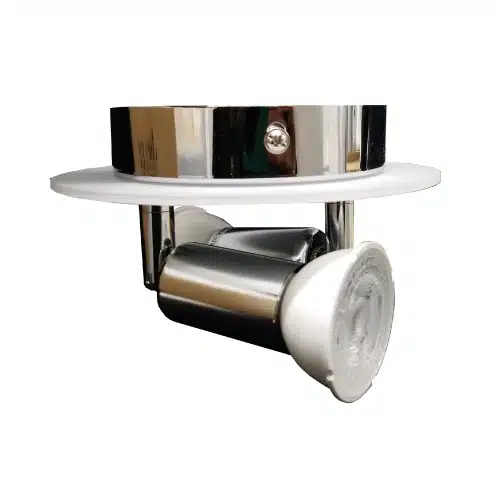 2xgu10 Base Blanca Redonda