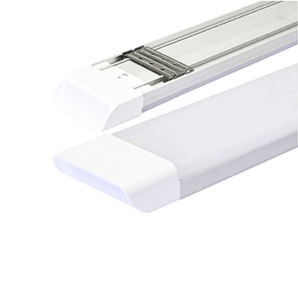 luminaria tipo canoa led pro 54w 120 cm blanca para cielo alto rendimiento profesional