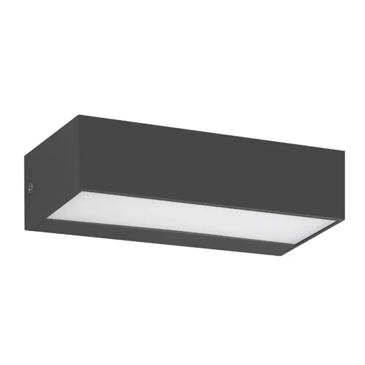 aplique sintetico bidireccional led costa 9W gris mate luz calida IP65 exterior anticorrosivo