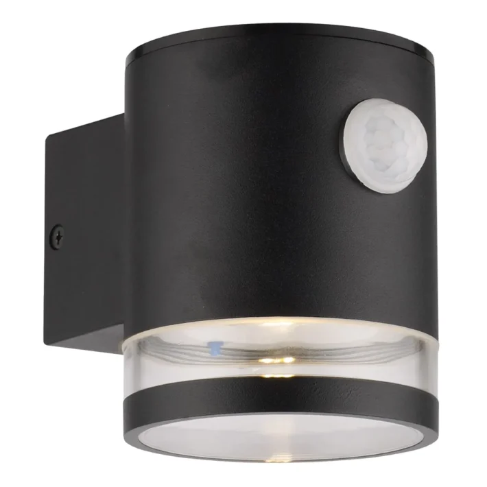 Apliqué de Muro Solar Umbra 65LM – Aluminio Negro y Huella de Carbono Cero