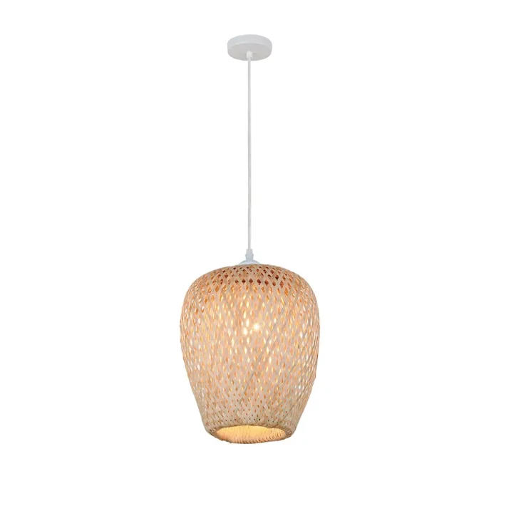 lampara colgante hazel ratan natural interior diseño artesania minimalista certificacion SEC