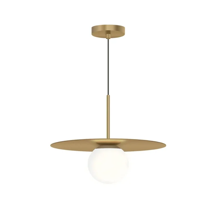 lampara colgante hut dorado metal interior diseño moderno techo campana dorada certificacion SEC