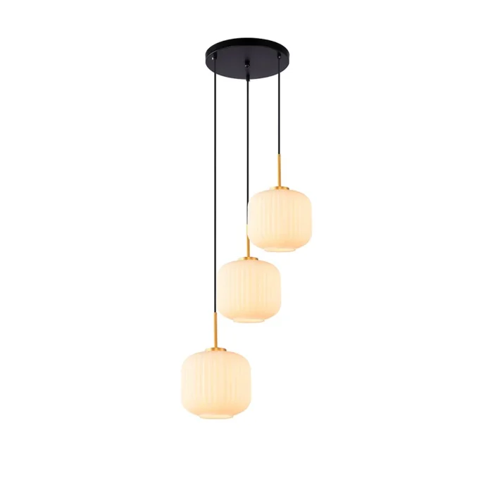 lampara colgante zayas blanco 3 luces metal interior diseño moderno techo blanco limpio certificacion SEC