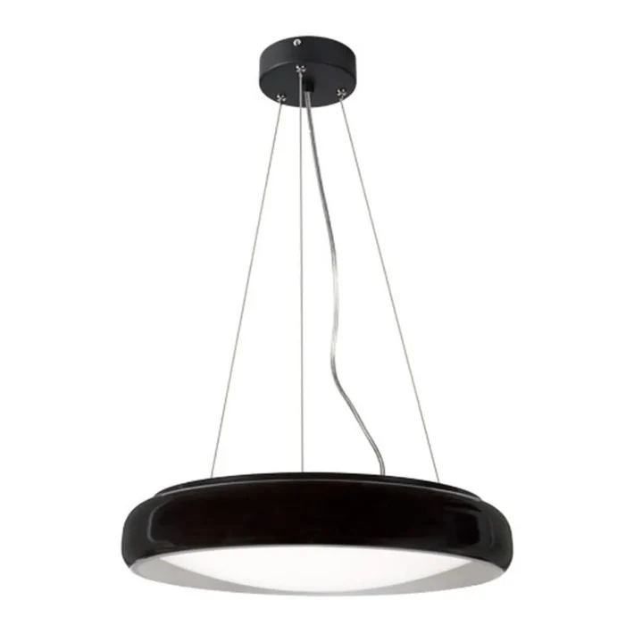 lampara colgante ebro led 40w negro luz calida diseño circular aluminio interior moderno eficiencia energetica