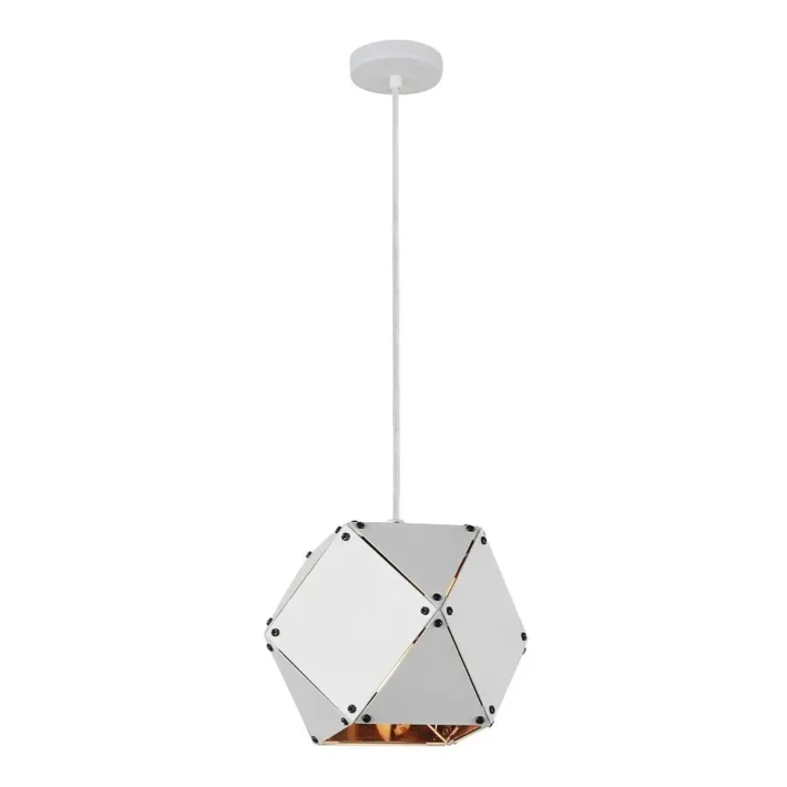 lampara colgante vilas blanco mate metal interior cobre diseño moderno techo dormitorio comedor