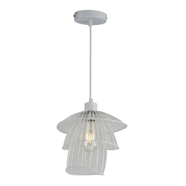 lampara colgante artembares metal blanco interior diseño moderno techo campana