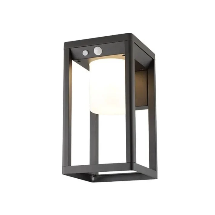 Apliqué LED Solar Classic 600LM Triple Función – Aluminio Negro y Huella de Carbono