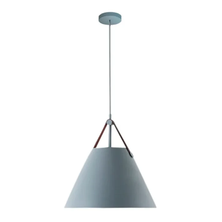 lampara colgante garland dusty gris metal interior diseño industrial moderno techo campana gris certificacion SEC