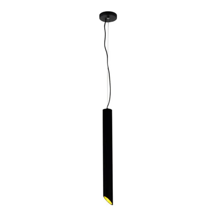 lampara colgante piper negro gold h50cm aluminio interior diseño tubular moderno certificacion SEC
