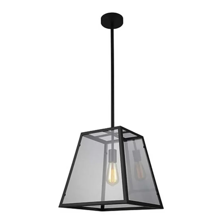 lampara colgante vanko negro metal interior diseño moderno techo campana negra certificacion SEC