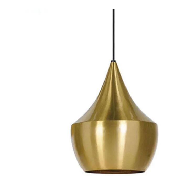 lampara colgante donora queen gold metal interior diseño moderno techo campana dorada certificacion SEC