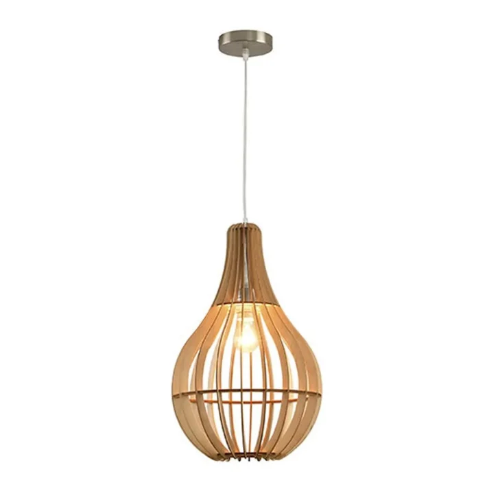lampara colgante kuiva natural madera interior techo certificado SEC estilo nordico