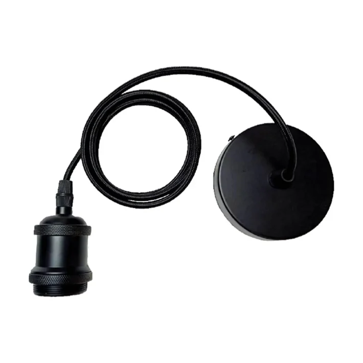 lampara colgante pendant owo negro 1xE27 vidrio interior diseño moderno techo