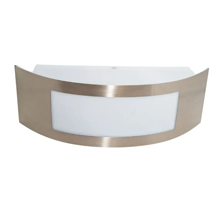 aplique muro niquel mate exterior 1xE27 metal IP44 iluminacion residencial