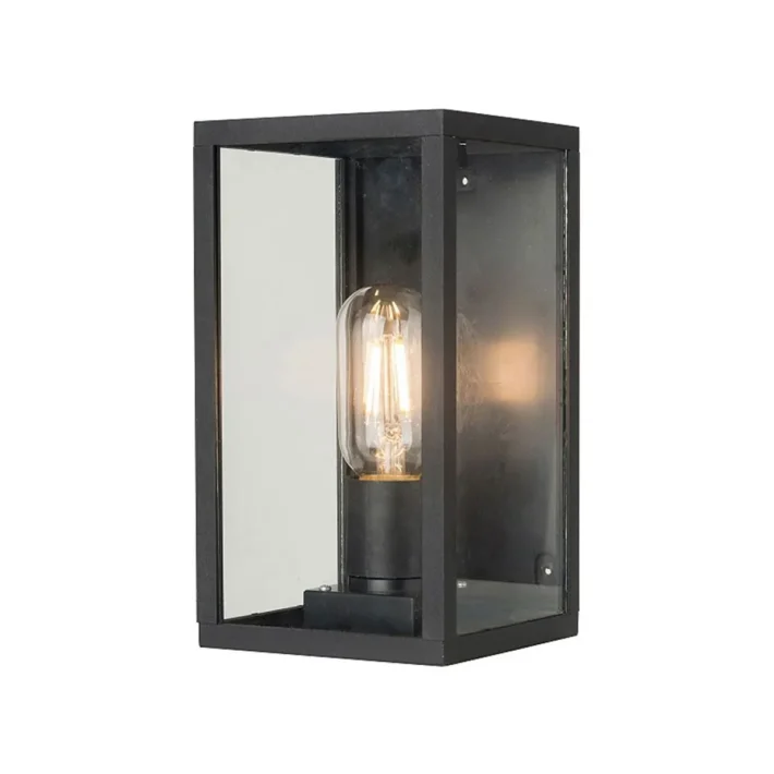aplique exterior varina negro 1xE27 muro aluminio IP44 iluminacion residencial