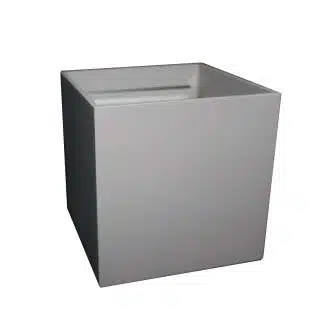 aplique de muro cuadrado gris 5W luz fría exterior IP54 doble haz dirigible