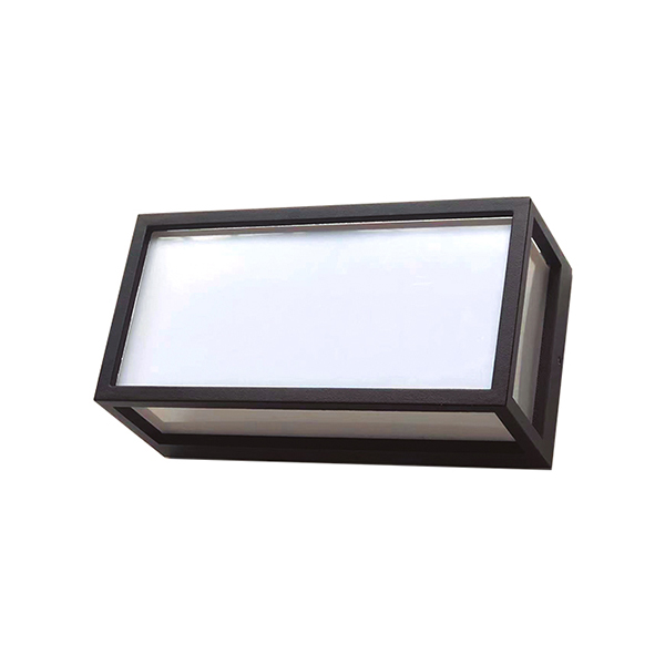 aplique muro rectangular led 12W luz cálida exterior IP54 iluminación jardín