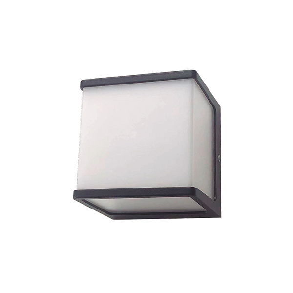 plique muro led cuadrado 10W luz cálida exterior IP54 iluminación jardín