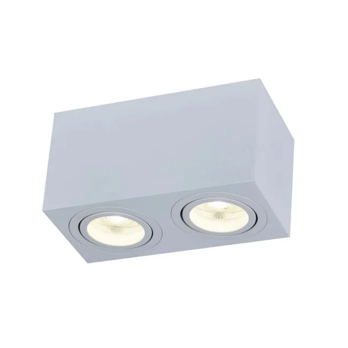 Aplique de Cielo Cubo Doble Blanco 2xGU10 – Diseño Moderno Sobrepuesto