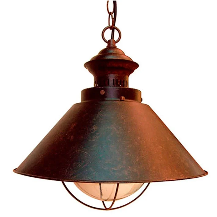 lampara colgante cobre envejecido diseño clásico interior techo vintage retro