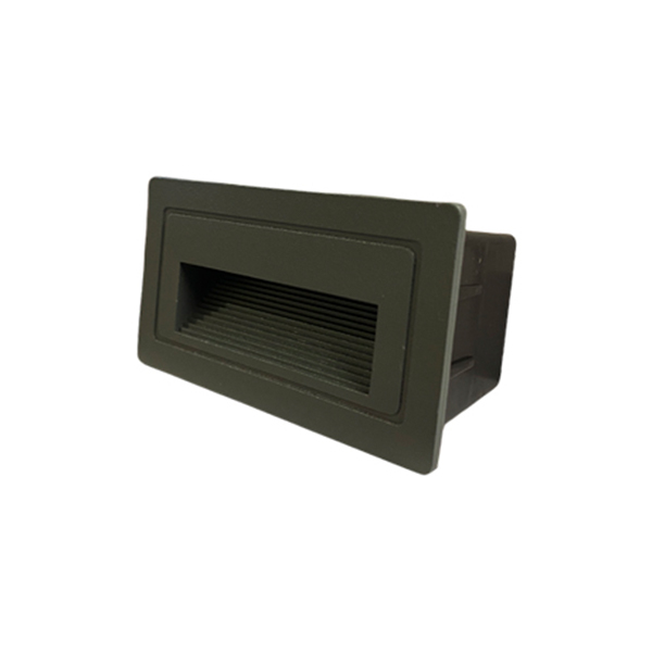 foco empotrado muro led 3W luz calida IP54 iluminacion de cortesía pasillos peldaños