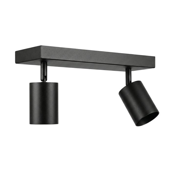 Aplique de Cielo y Muro Negro 2xGU10 – Diseño Industrial IP20