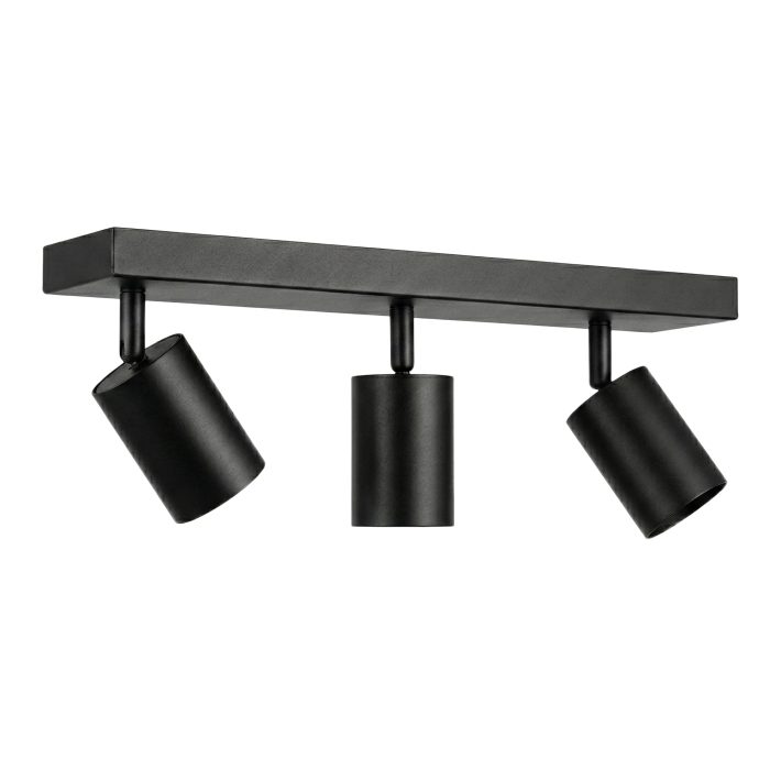 Aplique de Cielo y Muro Negro 3xGU10 – Diseño Industrial IP20