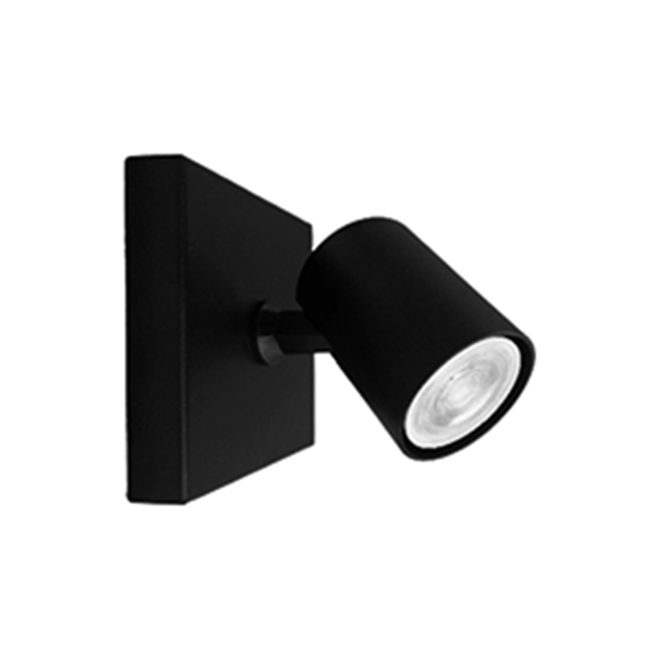 Aplique de Muro Nazca Negro 1xGU10 – Diseño Moderno Direccional
