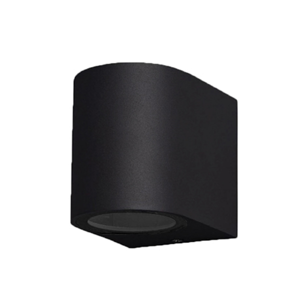 aplique bidireccional muro negro 1xGU10 exterior IP54 iluminación jardín moderno