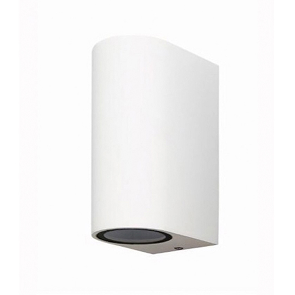 aplique bidireccional muro blanco 2xGU10 exterior IP54 iluminacion jardin doble foco