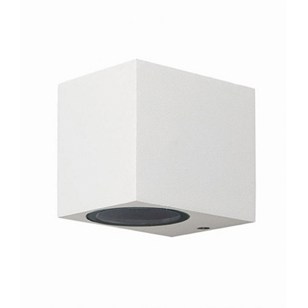aplique bidireccional muro blanco 1xGU10 exterior IP54 iluminacion jardin compacto