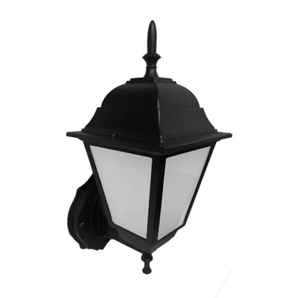 foco tipo farol vintage negro 1xE27 muro exterior IP54 iluminacion clasica retro