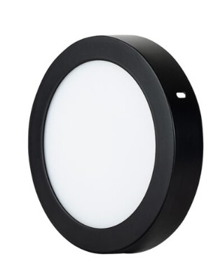 Panel LED Redondo Eco Sobrepuesto 24W Negro