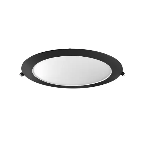Panel LED Redondo Eco Embutido 24W Negro – Máxima Potencia Certificada SEC